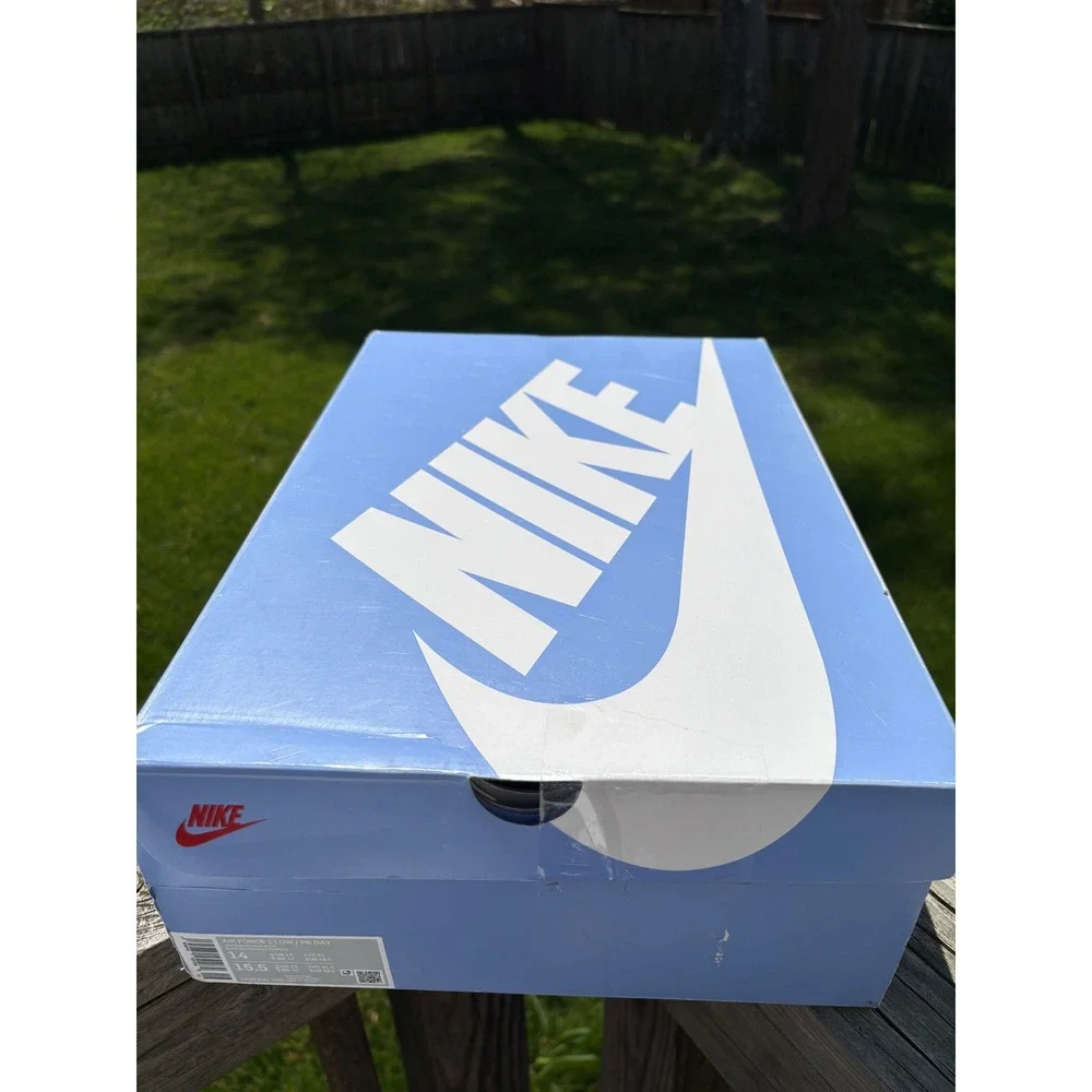 Nike Air Force 1 Low Puerto Rico Day White Blue DQ9200-100 Mens‎ Size 14 New